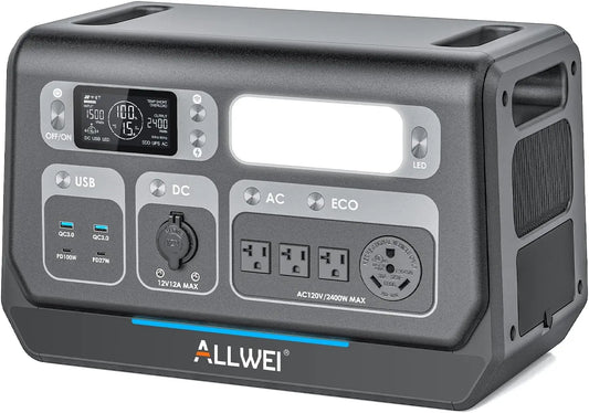 Portable Power Station, Solar Generator with UPS Full Charge in 1.5Hrs