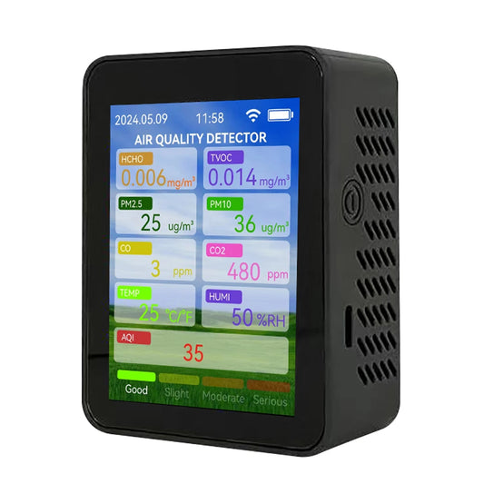 Tuya WiFi Multifunctional Air Quality Meter Household HCHO TVOC Carbon Monoxide CO2 PM2.5 PM10 Tester Portable