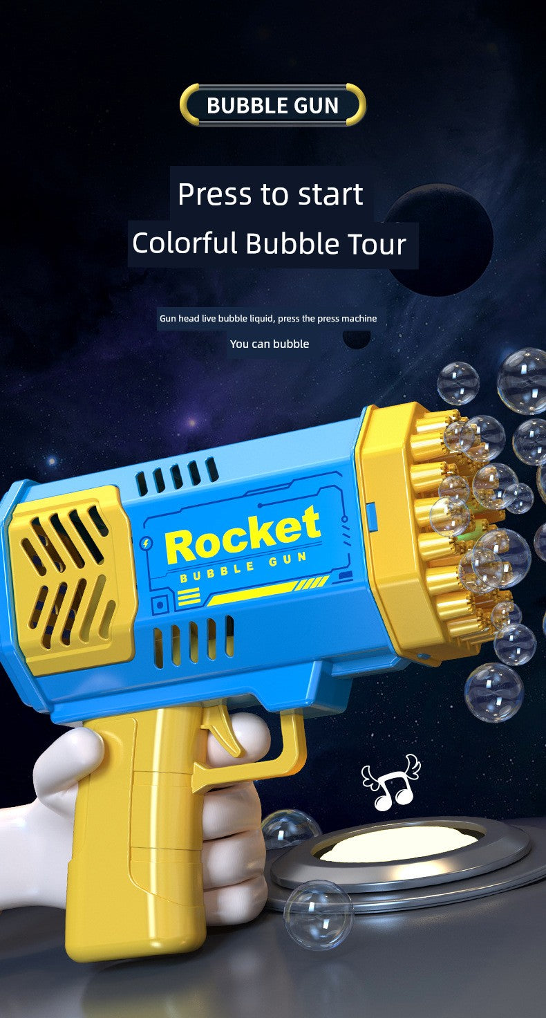 2025 New Arrival Bubble Machine Male Baby Automatic Lighting Gatling Toy Girl 105 Hole Handheld Bazooka