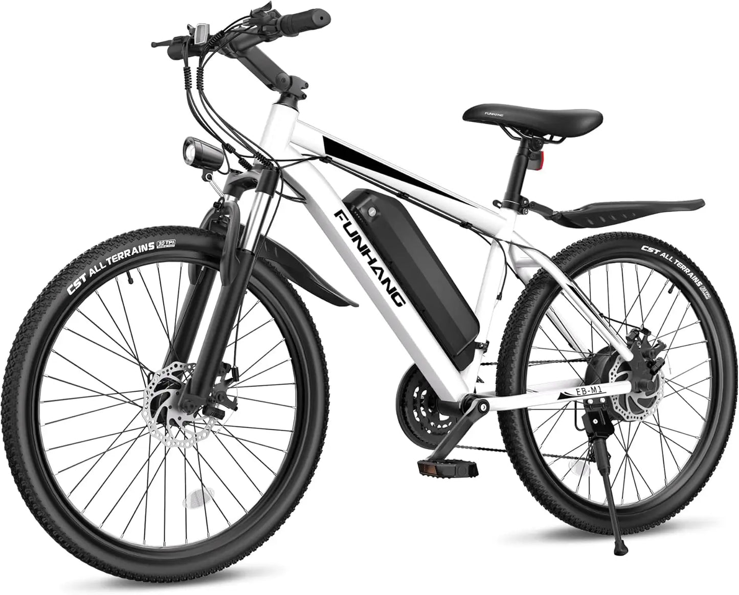 Electric Bike for Adults, 26'' 1000W Peak Up to 50 Miles 21.7MPH with 48V 374.4WH Removable Battery