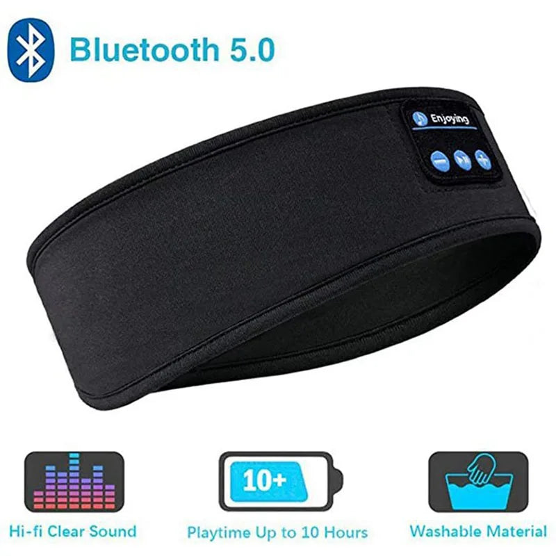 Wireless Bluetooth Headset Elastic Sports Headband Earbuds Music Sleeping Eye Mask