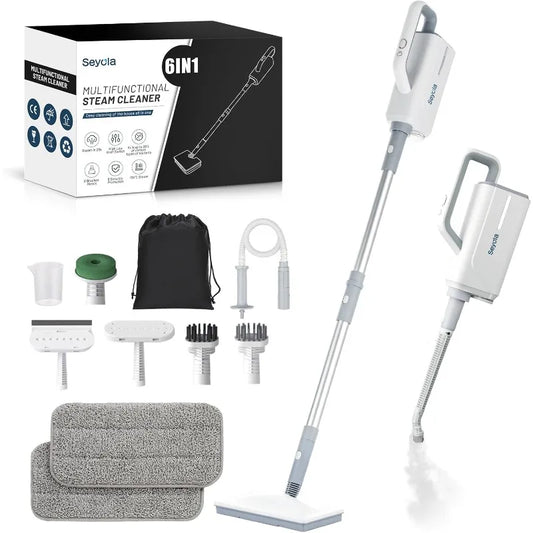 Steam Mop for Floor Cleaning, Steam Cleaner for Home with Detachable Handheld 6-in-1 Multi-function Attachments for Hardwood