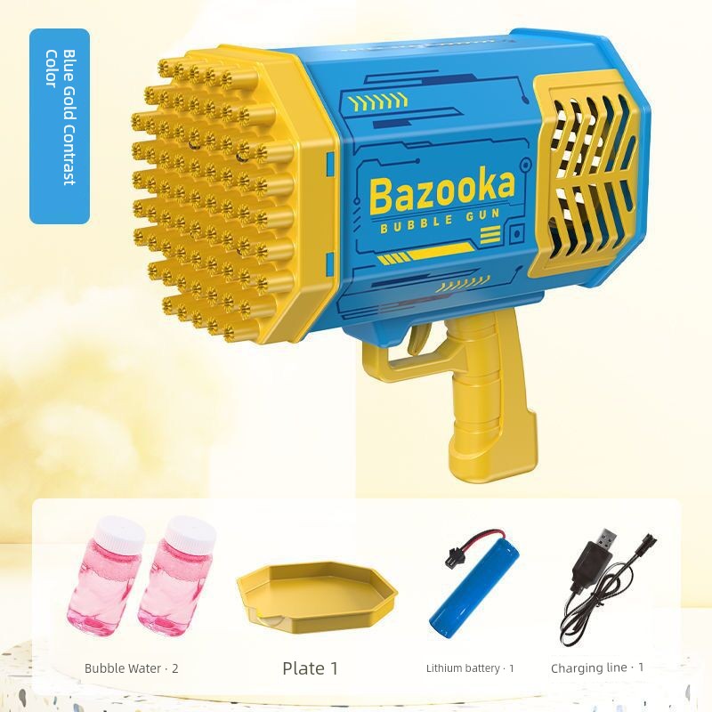 2025 New Arrival Bubble Machine Male Baby Automatic Lighting Gatling Toy Girl 105 Hole Handheld Bazooka