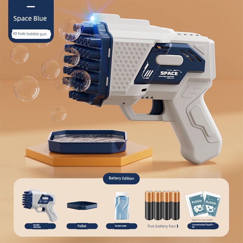 2025 New Arrival Bubble Machine Male Baby Automatic Lighting Gatling Toy Girl 105 Hole Handheld Bazooka