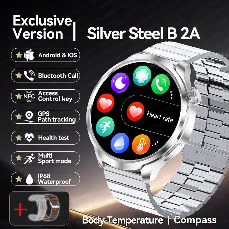 2024 New GPS Sports NFC Fashion Smartwatch 1.85 "AMOLED Screen Heart Rate