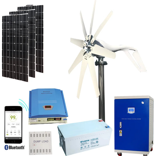 3000w Wind Turbine Generator 12V 24V 48V DC 220v AC Home System