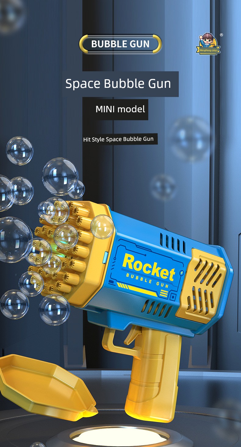 2025 New Arrival Bubble Machine Male Baby Automatic Lighting Gatling Toy Girl 105 Hole Handheld Bazooka