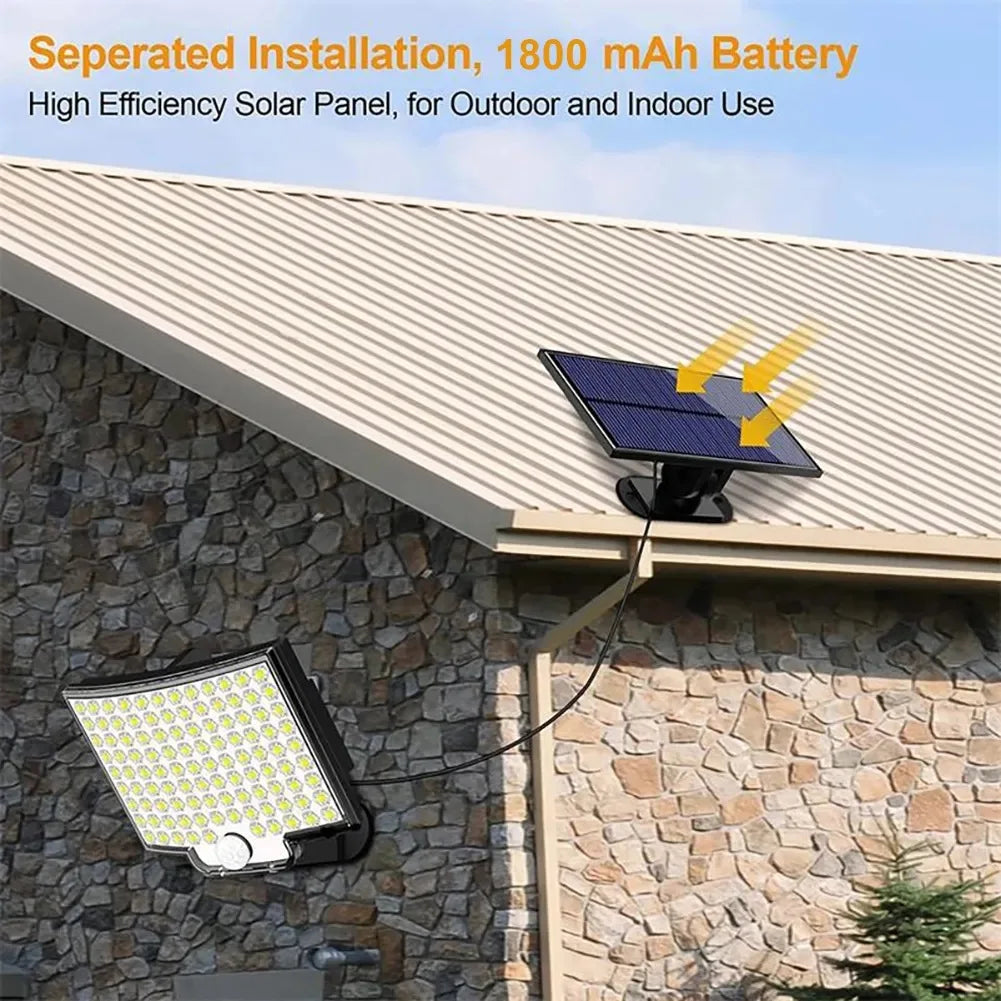 Super Bright 106 LED Solar Split Wall Lamp 3 Modes  Solar Lamp