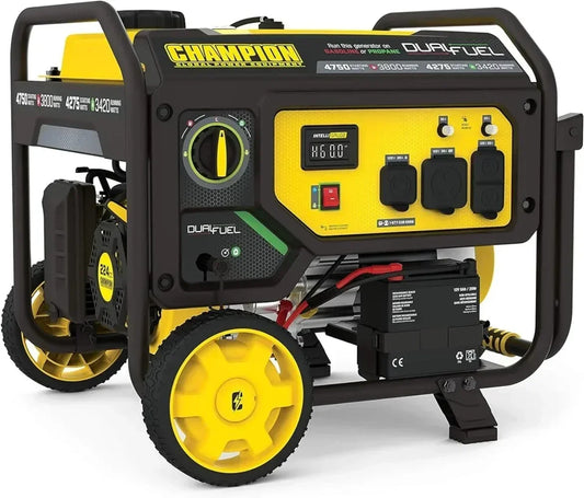 4750-Watt Dual Fuel Portable Generator with Electric Start Wheel Kit