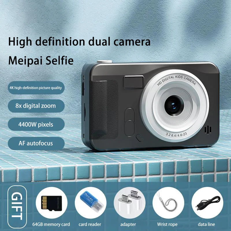 40MP 1080P Camera with Lanyard 8X Zoom Anti Shake 4K HD Auto Focus