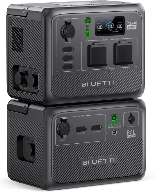 Portable Power Station AC60 And B80 External Battery Module 1209Wh LiFePO4 Battery Backup