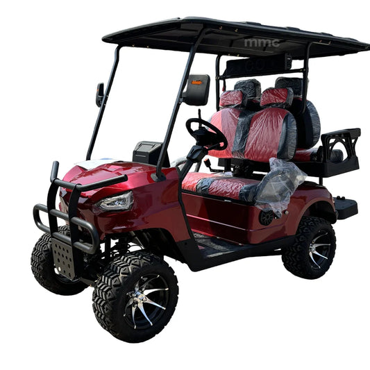 Wholesale China Color Logo Custom Club 4 Seats Car Electric and Gasoline Golf Carts Electric Powered Red 2+2 Seats for Sale